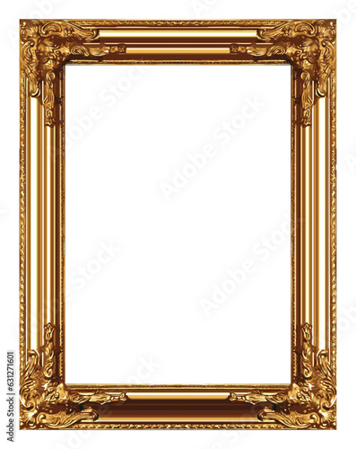 beautiful ornate vintage gilded picture frame