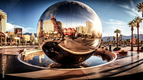 He explores a surreal, virtual world of vibrant colors and shapes.