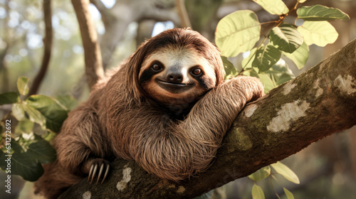 He crafted a photorealistic image of a sloth with careful attention to detail.