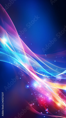 abstract futuristic background with blue, purple and gold glowing neon moving high speed wave lines lights. Data transfer concept Fantastic wallpaper, Generative ai