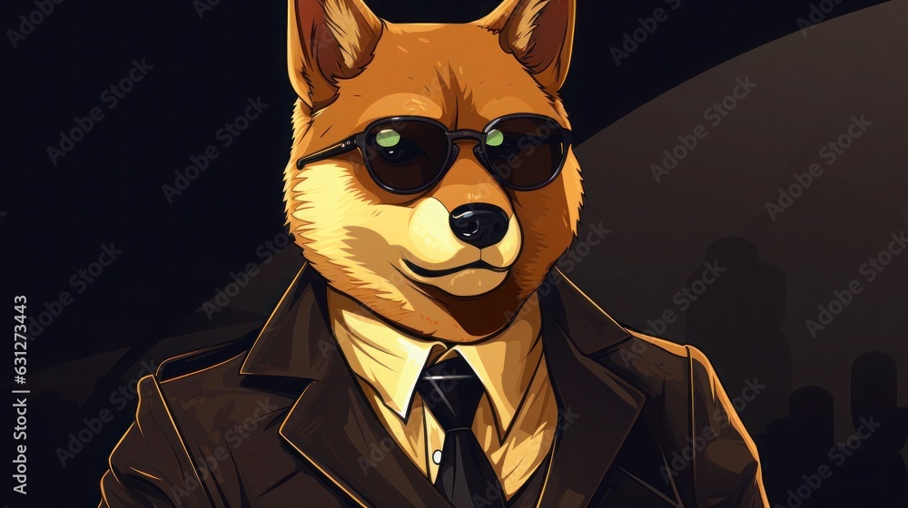 Shiba Inu dog in a police suit and outfit illustration,Shiba Inu funny dog puppy,Shiba Inu are attractive and charming,Pet are funny dog or puppy,pet funny animals generative ai Shiba Inu dog in a police suit and outfit illustration,Shiba Inu funny dog puppy,Shiba Inu are attractive and charming,Pet are funny dog or puppy,pet funny animals generative ai