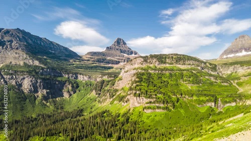 Glacier National Park, Montana timelapse made from Going-To-The-Sun road photo