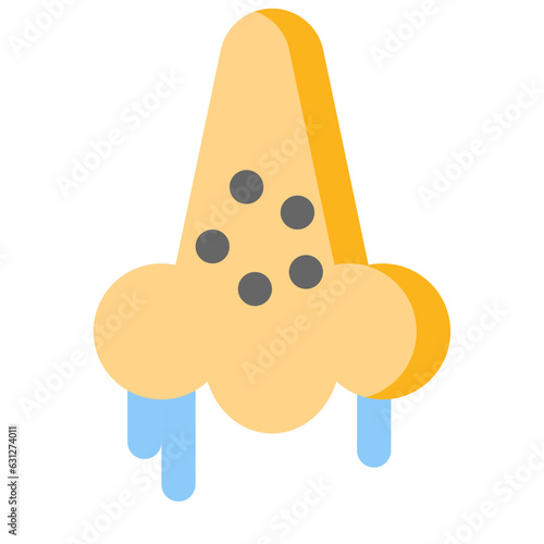 runny nose flat style icons