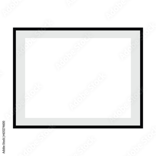 Photo frame icon for digital wall art border template design element background in vector illustration
