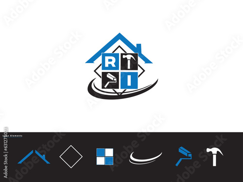 RI, ri Modern Real Estate Logo, Building Ri Logo Letter Vector For You