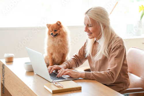 Mature woman with Pomerania...