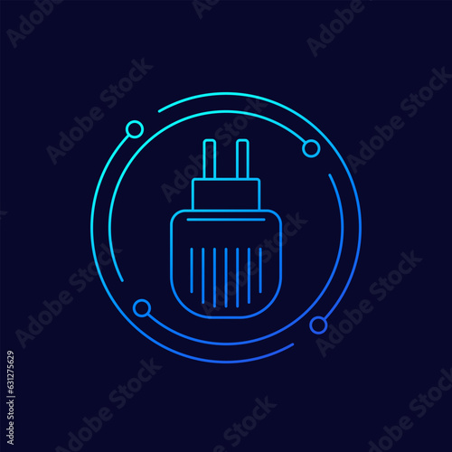 electric fumigator icon, linear design