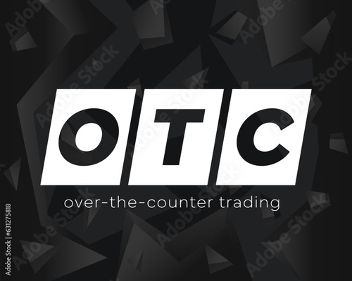 OTC over-the-counter trading design, vector banner