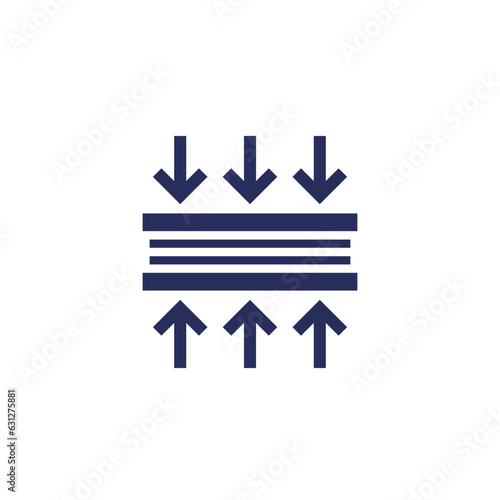 Obraz na plátne thick or thickness icon, vector