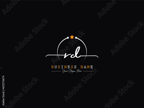 RD dr Signature Letter Logo, Luxury Rd Logo Icon Design For Your Shop photo