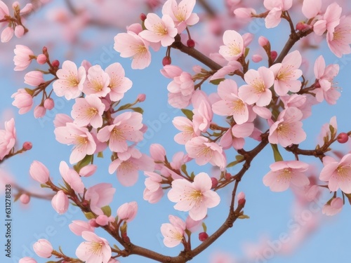 Beautiful pink cherry blossom, AI generated