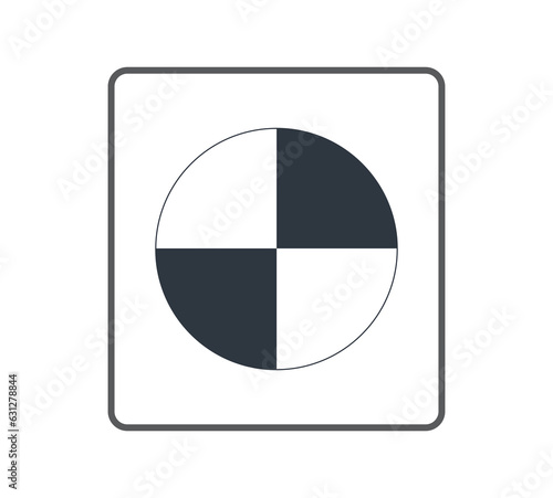 Center of Gravity Symbol.
