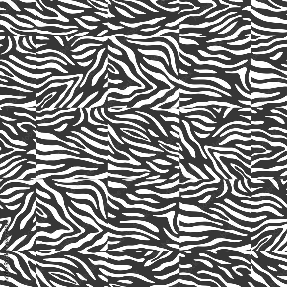 Seamless pattern of zebra squares. Vector stock illustration eps10. Seamless pattern of zebra squares. Vector stock illustration eps10.
