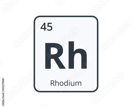 Rhodium Chemical Symbol. 
