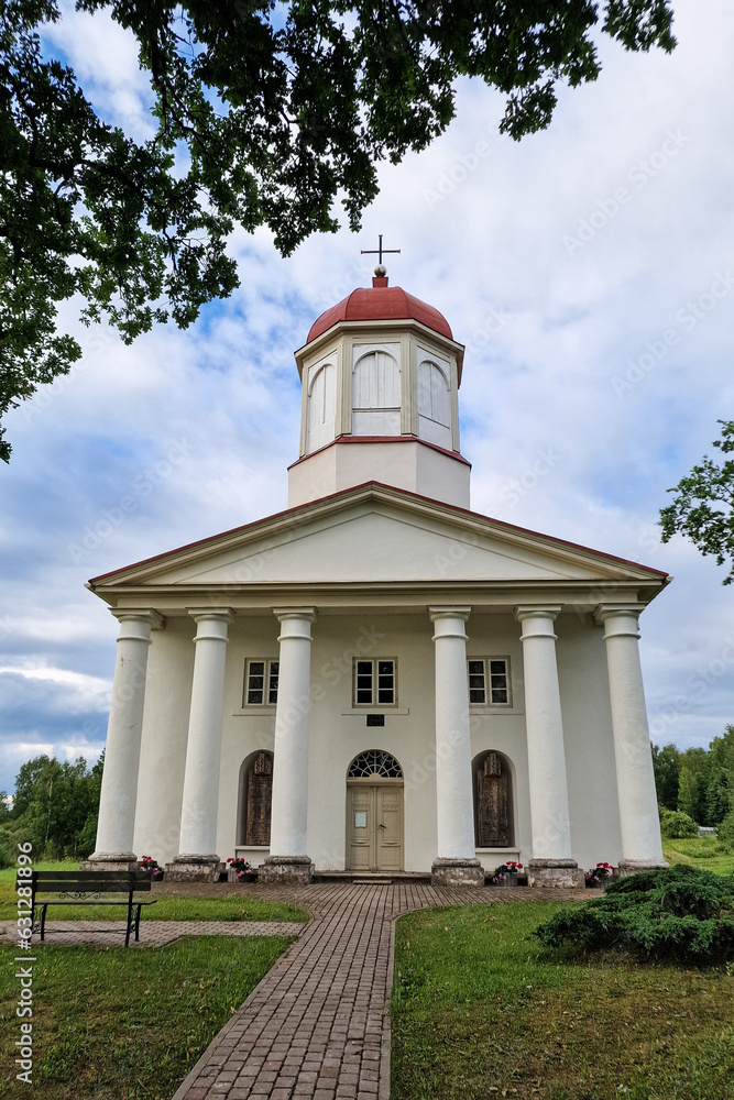 Lutheran church in Drusti, Latvia. Lutheran church in Drusti, Latvia.