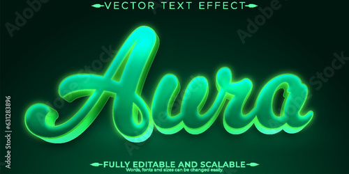 Aura yoga text effect, editable meditation and spiritual text style