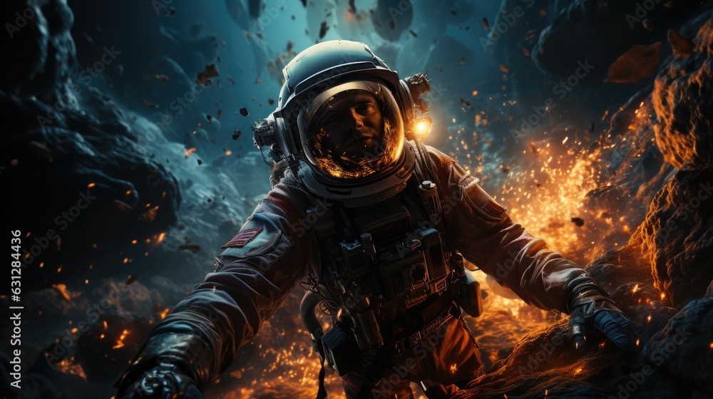 astronaut in the space astronaut in the space