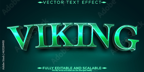 Viking text effect, editable vandal and scandinavian text style