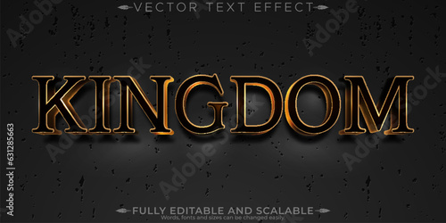 Kingdom text effect, editable sword and battle text style
