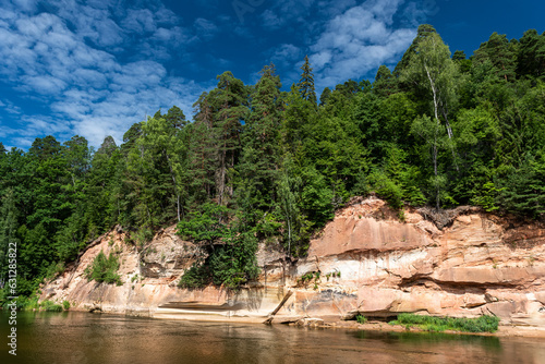 Erglu cliffs in Cesis, Latvia. photo