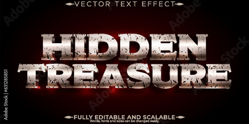 Metallic text effect, editable kingdom and movie text style