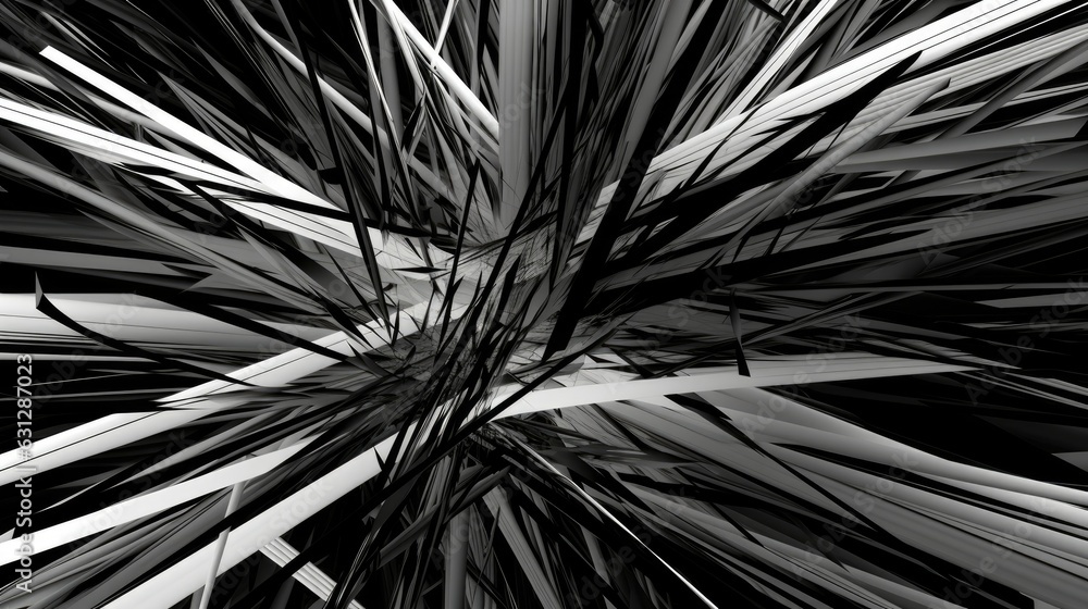 Obraz premium Background Abstract Line Art: A background with curved lines and patterns that appear organic and flowing, in black and white