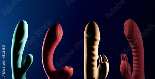 Adult sex toys, set of dildo shaped vibrators, vibrator for women photo