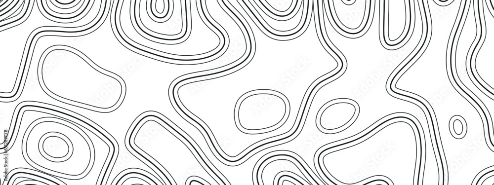 Fototapeta premium Topographic map patterns. Vintage outdoors style. Geographic abstract grid. Retro Outline Topographic Map Vector