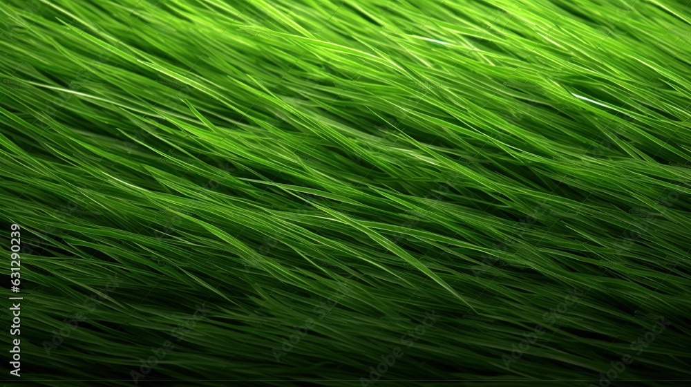  a close up view of a green grass textured background.  generative ai