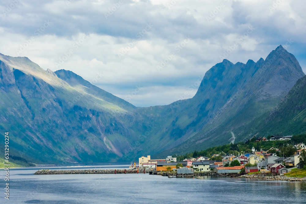The fishermen village of Gryllefjord,  Senja Island, Norway