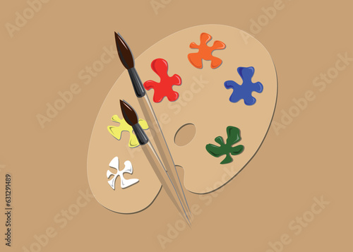 palette and paint brush
