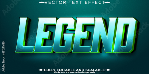 Legend sport text effect, editable football and champion text style
