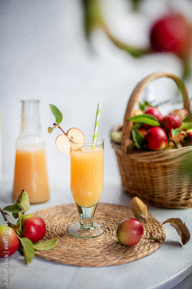 Apple juice. Tasty apple juice. Apple juice. Tasty apple juice.