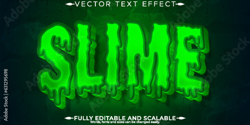 Slime horror text effect, editable monster and scary text style