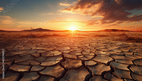 Land Dry Cracked Ground Desert sunsut