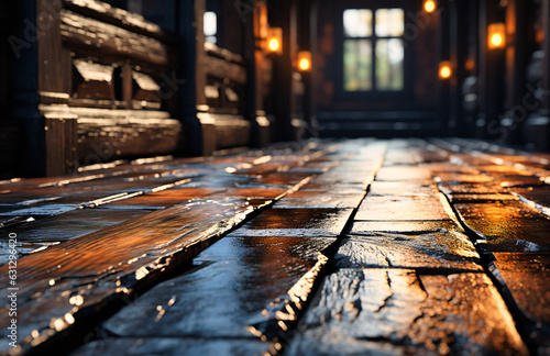an image of a dark wood floor photo
