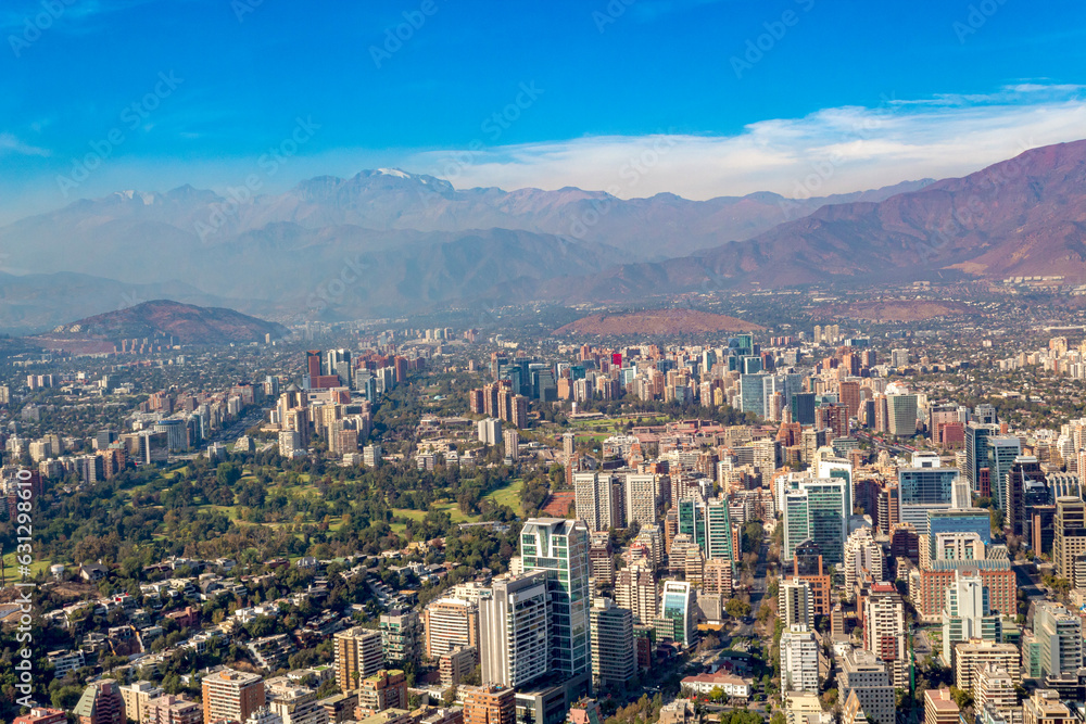 view of the city  Santiago in Chile