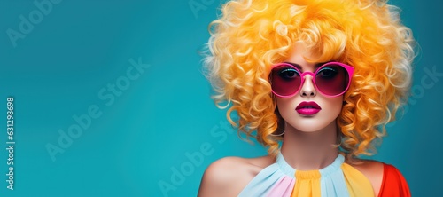 Retro 1980s Woman with Big ...