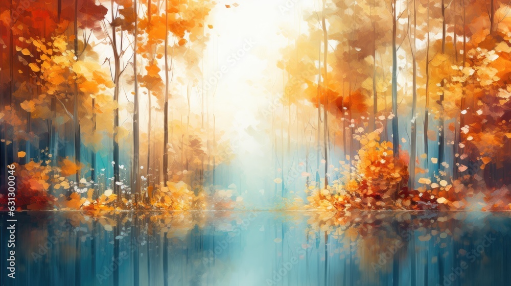 Abstract autumn background. Generative AI Abstract autumn background. Generative AI