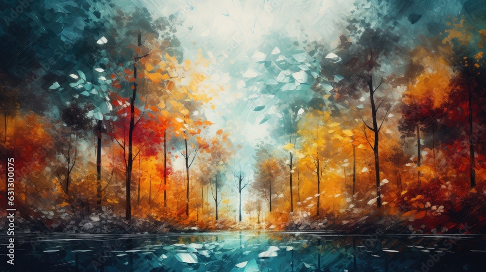 Abstract autumn background. Generative AI Abstract autumn background. Generative AI