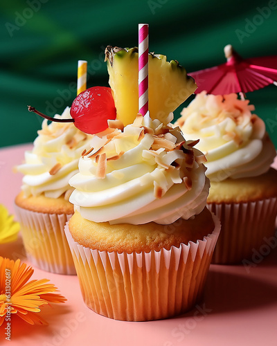 Pina Coladas sammer Cupcakes  photo