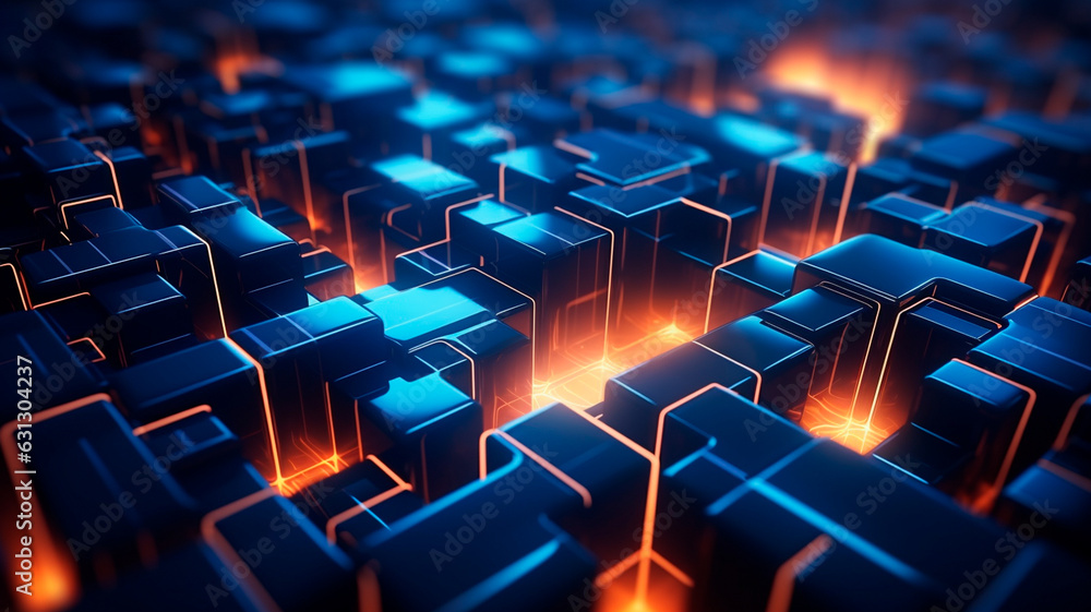 abstract technology background. Generative AI abstract technology background. Generative AI