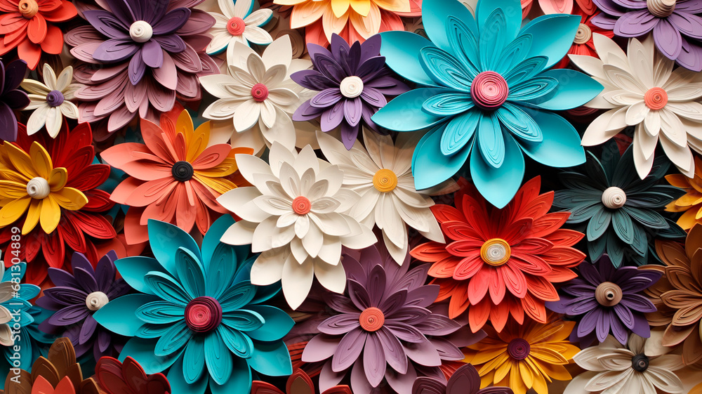 abstract background with flowers. Generative AI abstract background with flowers. Generative AI