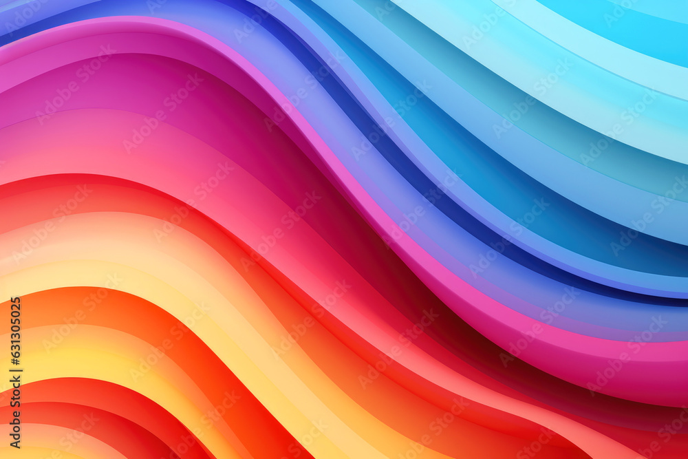 Colorful 3D wave gradient background. Generative ai Colorful 3D wave gradient background. Generative ai