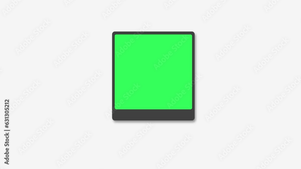 photo frame with green screen on white background polaroid photo photo frame with green screen on white background polaroid photo