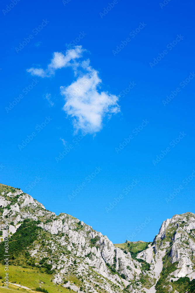 Piatra Secuiului cliffs,  a small limestone range in Trascaului mountains, Apuseni, Transylvania, Romania, accessible from Rimetea or Coltesti village