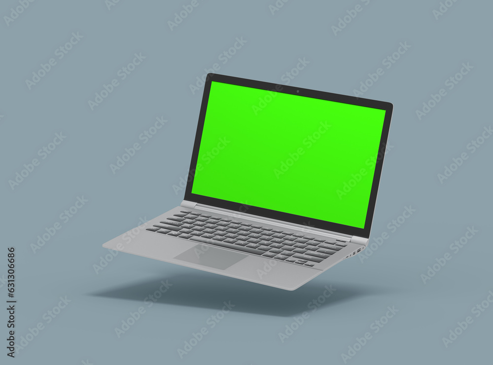 Customizable mockup of a laptop with changeable screen design for UI/UX Product Showcase.3D Render Customizable mockup of a laptop with changeable screen design for UI/UX Product Showcase.3D Render