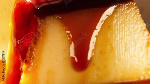 Sweet Creme Caramel Condensed milk Pudim in top view