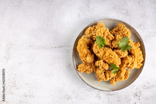 Obraz na płótnie Breaded chicken strips. Chicken fingers. w salonie