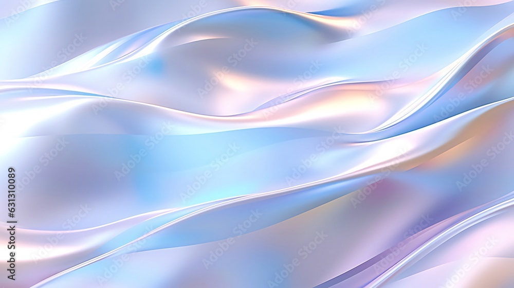 Blue and purple pastel waves with metallic sheen,16:9 abstract background - AI Generated Blue and purple pastel waves with metallic sheen,16:9 abstract background - AI Generated